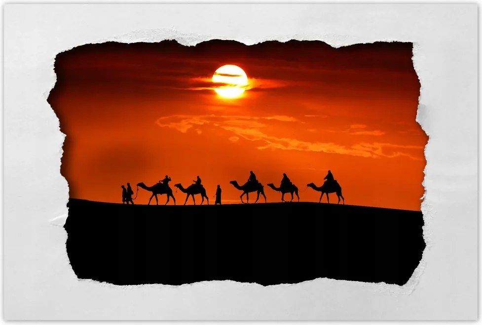 Poszterek 120x80 Karaván naplemente