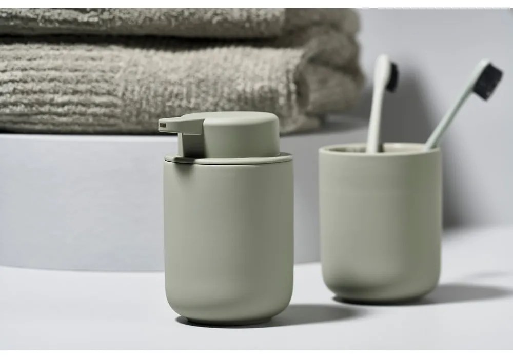 Eucalyptus agyagkerámia, szürkészöld szappanadagoló, 250 ml - Zone