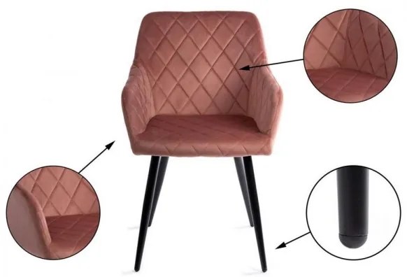 KÉSZLET 2x RICO étkezőszék rózsaszín