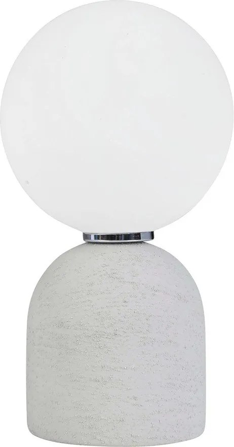 Szürke kerámia asztali lámpa üveg búrával (magasság 22 cm) Jael – Yes Everyday