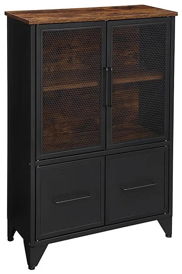 FIRA komód fekete/barna színben