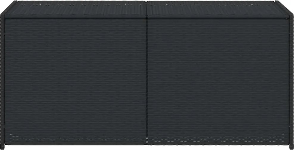 vidaXL fekete polyrattan kerti tárolóláda 283 L
