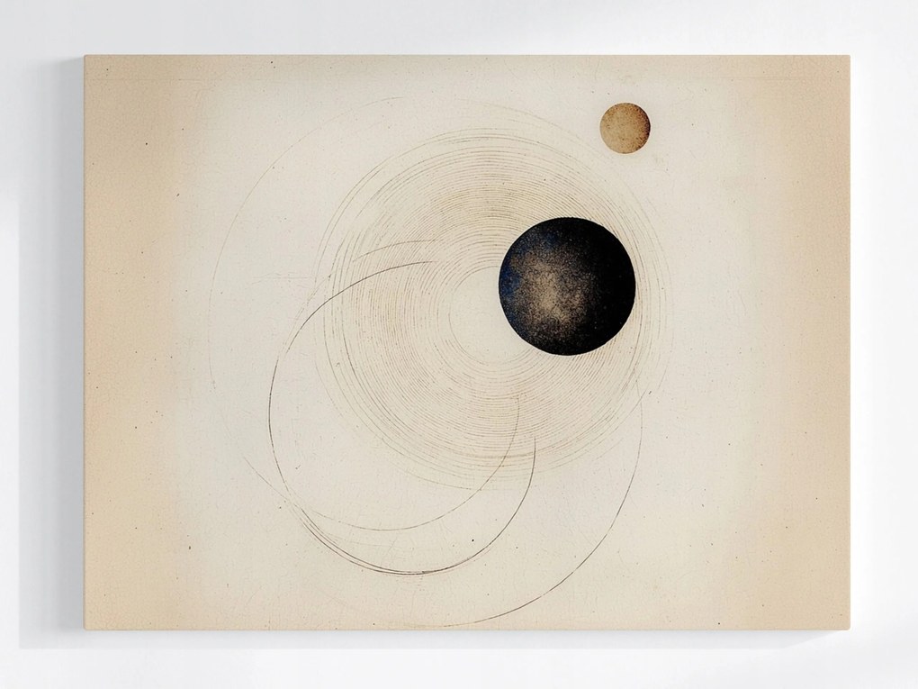 Canvas Vászonkép Absztrakt Kozmosz Pálya Bolygó Retro Szféra 80x60