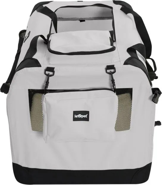 Leopet® Szállítódoboz kutyáknak M 60 x 42 x 42 cm szürke