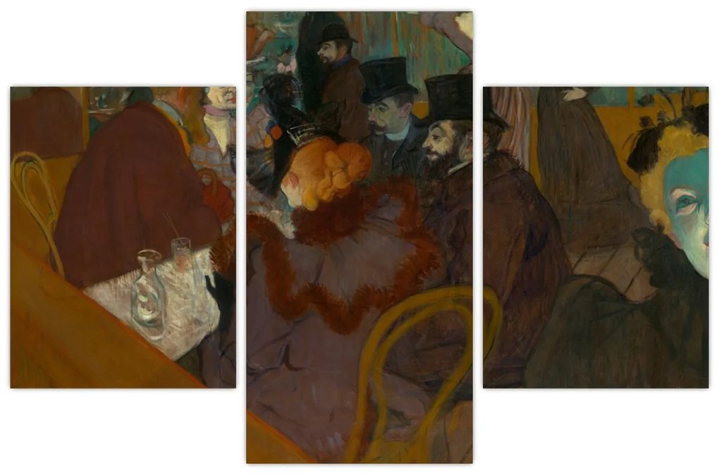 Kép - Henri de Toulouse-Lautrec, At the Moulin Rouge, reprodukciók (90x60 cm)