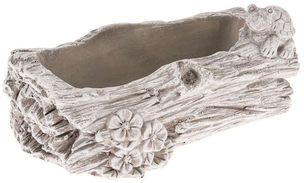 Betontartály virágládához Virágos láda, szürke, 11x 21 cm, 11 x 21 cm