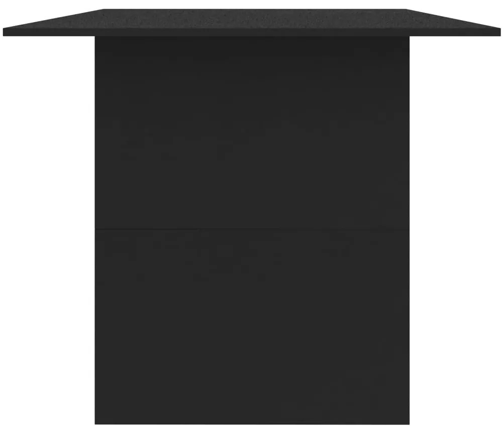 Fekete szerelt fa étkezőasztal 180 x 90 x 76 cm