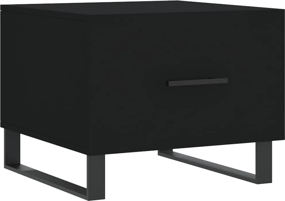 vidaXL fekete szerelt fa dohányzóasztal 50 x 50 x 40 cm