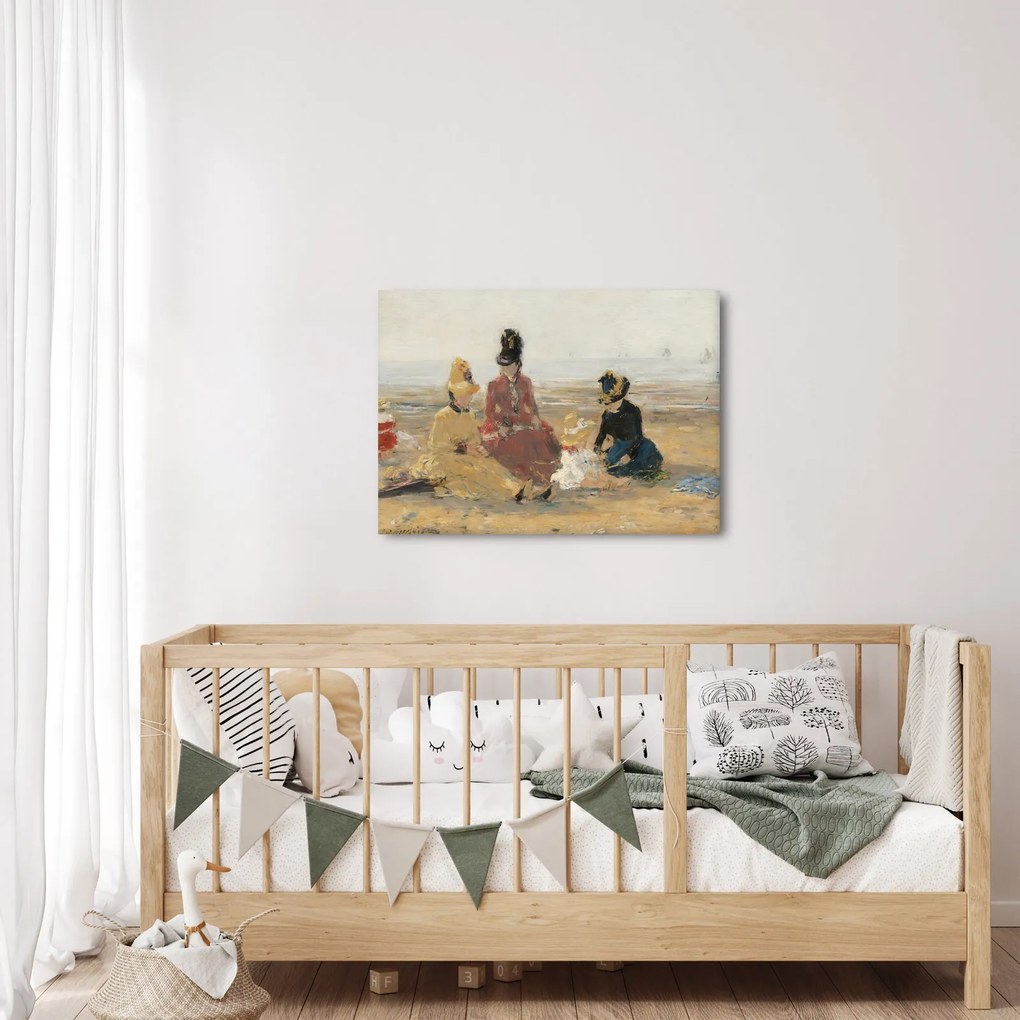 Kép - Eugène Boudin, On the Beach, Trouville, reprodukciók (70x50 cm)