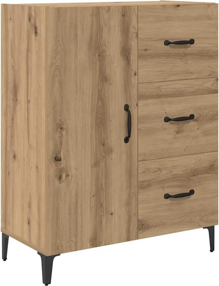 vidaXL Széf fiókkal Artisan tölgy 69,5 x 34 x 90 cm Faanyag