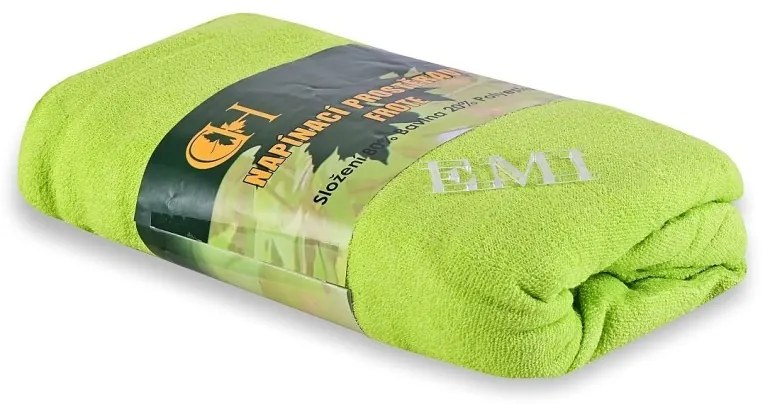 EMI Zöld frottír gumis lepedő, 90x200-as lap
