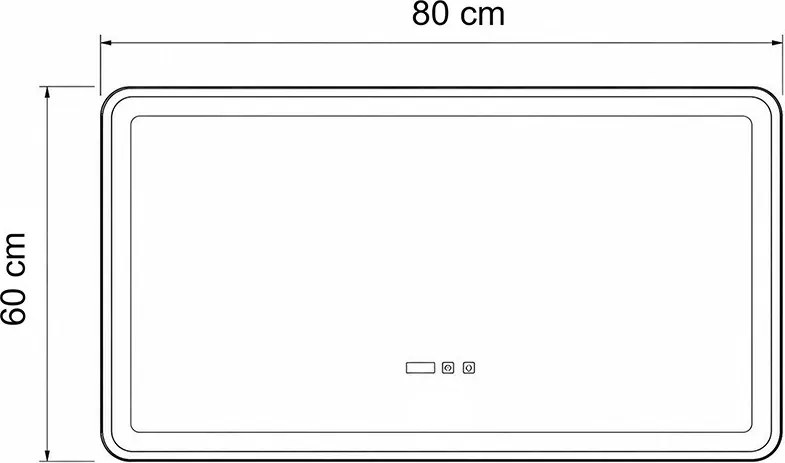Vio 80 tükör led világítással