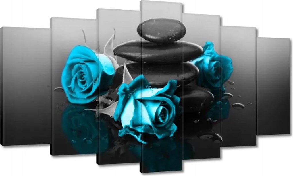 Vászonkép 140x80 Türkiz rózsa Spa