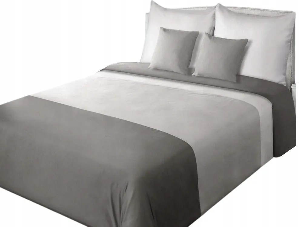 Ágynemű Garnitúra Eurofirany 160x200 Pamut Szatén Trió Acél Ezüst