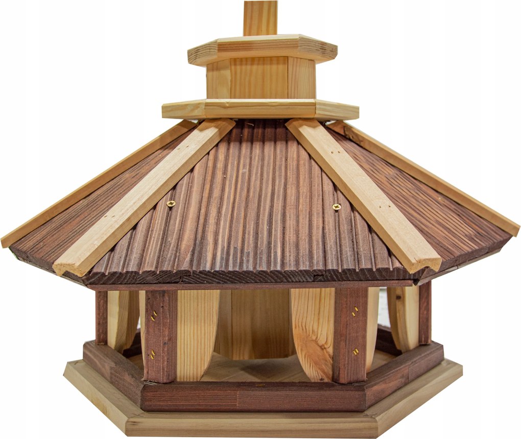 Madáretető Tömör fából Sikorka III