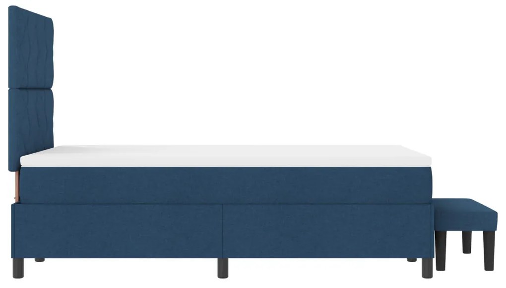 Tálcaágy matraccal és paddal Kék 120x200 cm Szövet