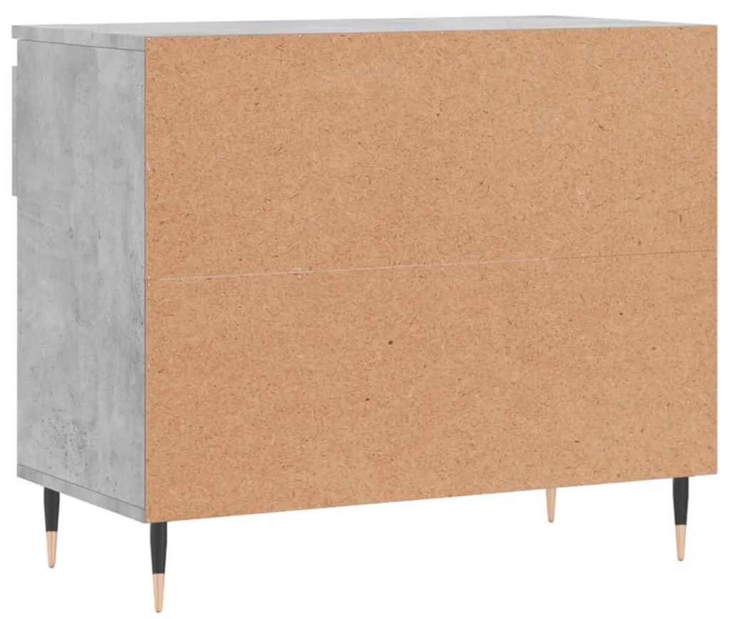 betonszürke szerelt fa cipőszekrény 70x36x60 cm