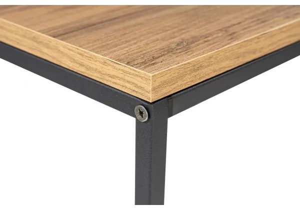 Konzolos asztal CANVAS 80x100 cm fenyő atlantic/fekete