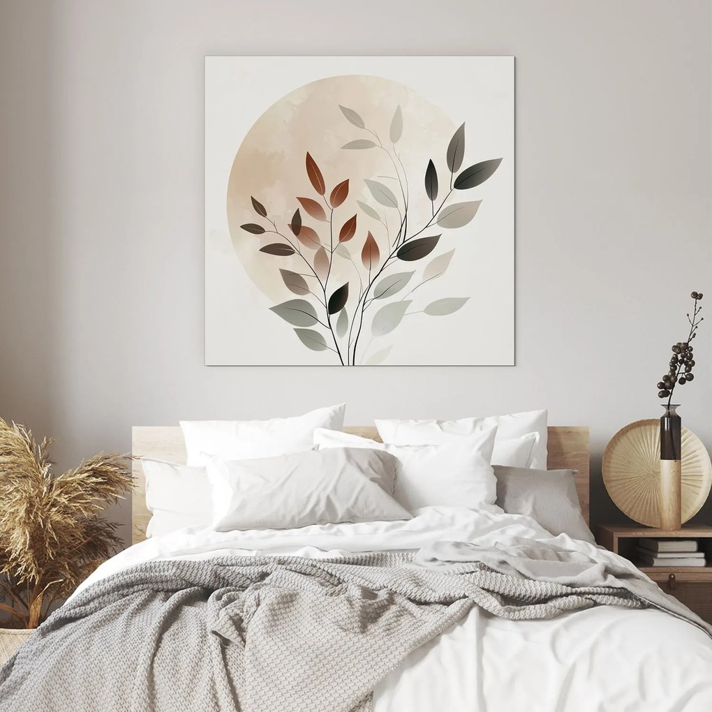 DUBLEZ | Fa boho kép - Levelek egy körben