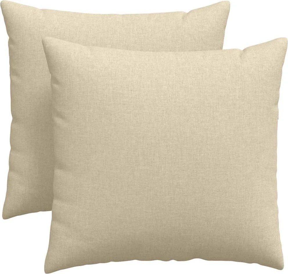 vidaXL Kanapé párnák 2 pcs Krém 45 x 45 cm szövet