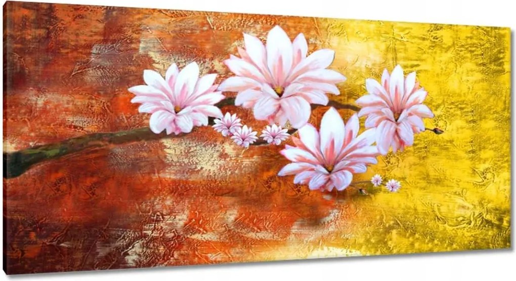 Vászonkép 115x55 Magnólia ág virágok