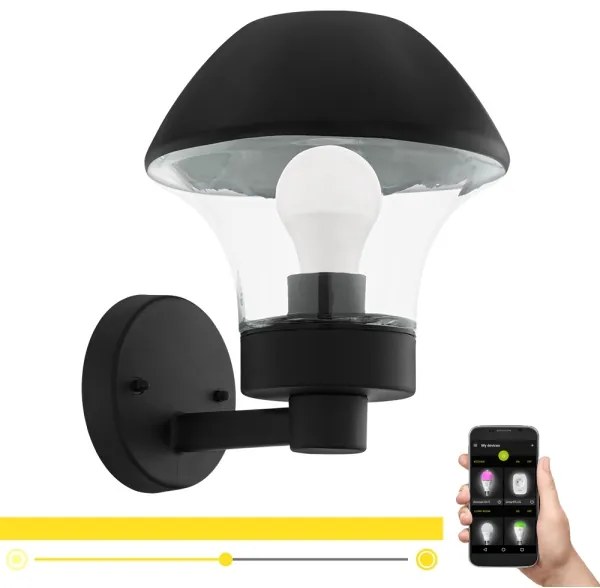 Eglo 97446 - LED Dimmelhető kültéri fali lámpa VERLUCCA-C 1xE27/9W/230V Bluetooth