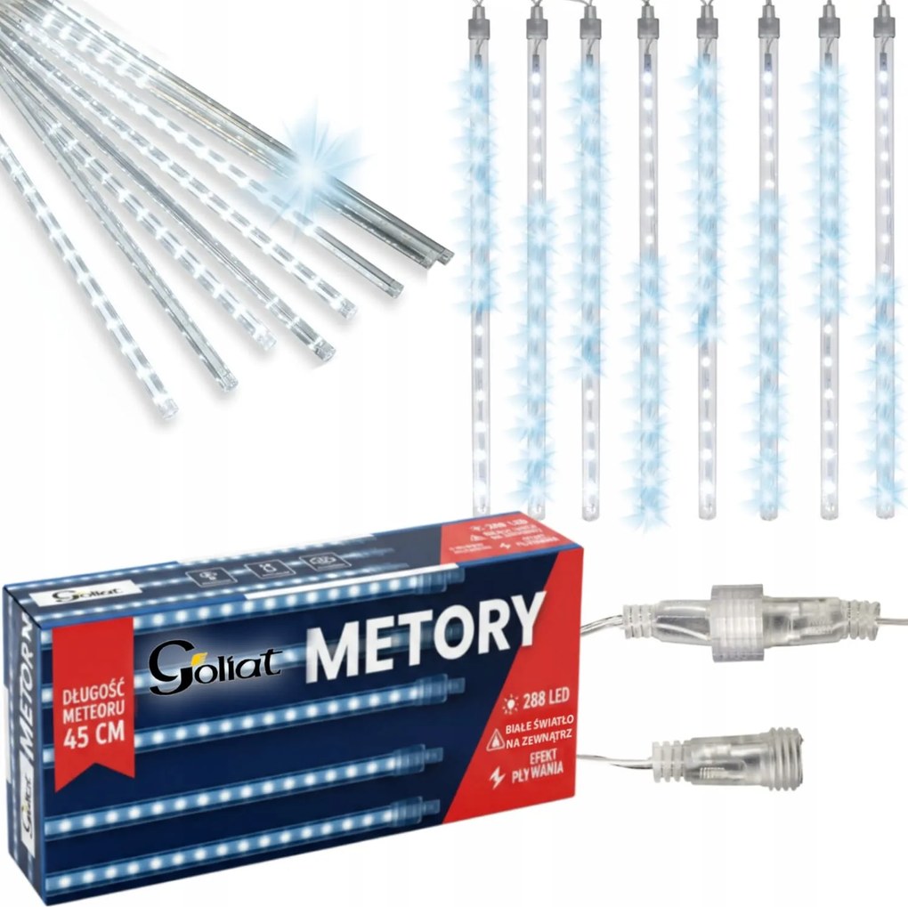 Meteorok Hulló Jégcsapok 288LED IP44 kültéri karácsonyi világítás