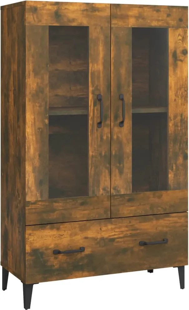 vidaXL füstös tölgy színű szerelt fa magasszekrény 70 x 31 x 115 cm