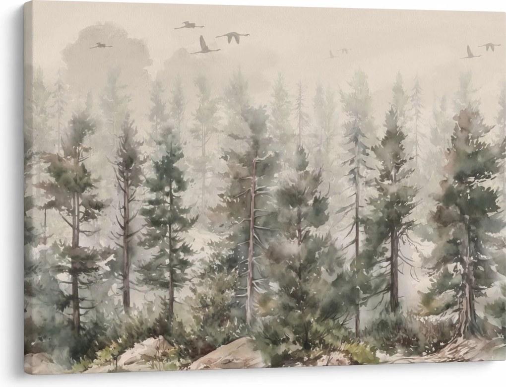 Kép - Fenyőerdő I., akvárium (70x50 cm)