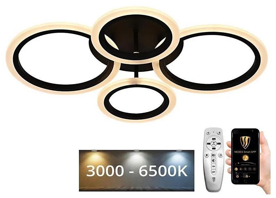 Brilagi - LED Dimmelhető felületre szerelhető csillár ORBITS LED/50W/230V 3000-6500K + távirányító
