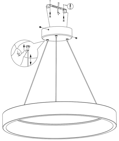 Eglo 900068 - LED RGBW Dimmelhető csillár zsinóron MARGHERA-Z LED/26W/230V