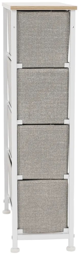 OFELIA szekrény szövet fiókokkal, fehér