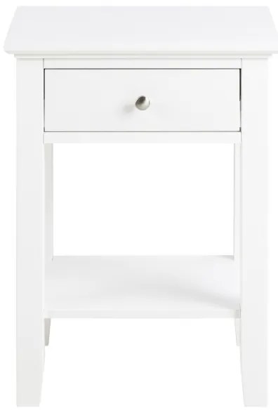 LARA éjjeli szekrényke, fehér színben