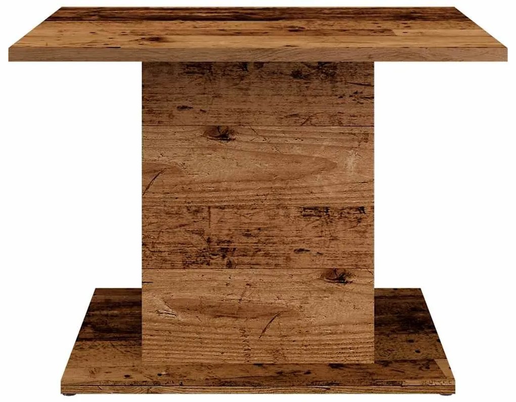 Antik fa színű szerelt fa dohányzóasztal 55,5 x 55,5 x 40 cm