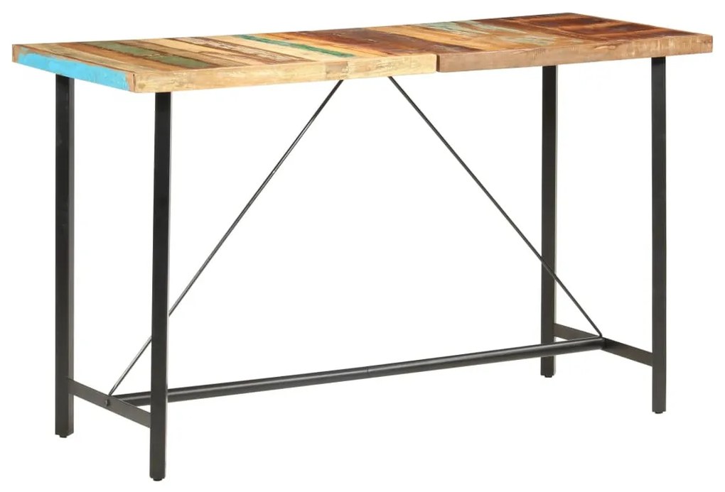 Tömör újrahasznosított fa bárasztal 180 x 70 x 107 cm