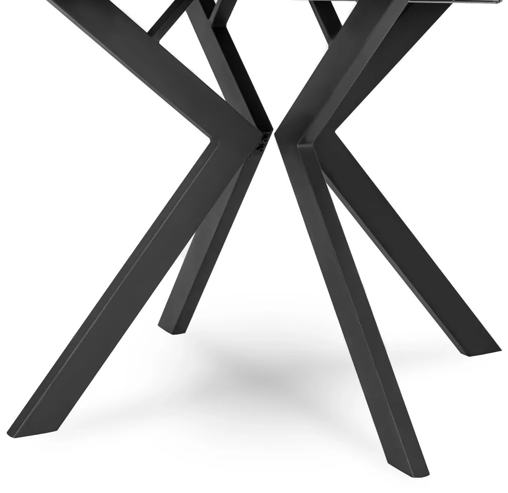 Stół LUKAS Rozkładany 100-250 cm Dąb Złoty/Czarny