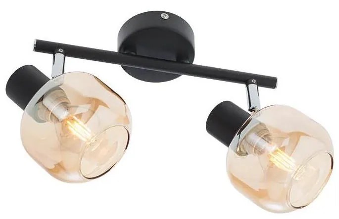 Redo 04-484 - Spotlámpa AMBER 2xE14/28W/230V