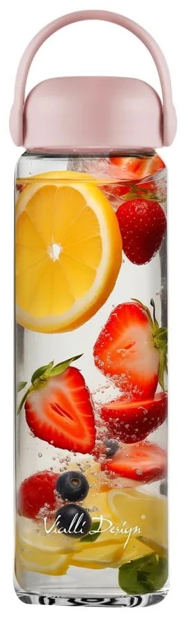 Rózsaszín üveg ivópalack 540 ml Fuori – Vialli Design