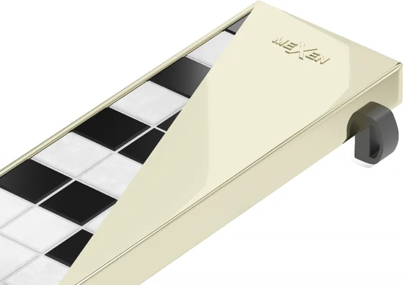 Mexen Flat M13 takaróelem 2 az 1-ben vonalmenti lefolyóhoz, 70 cm, arany - 1519070