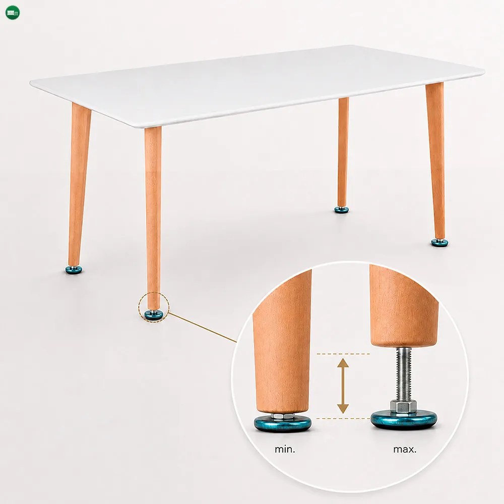Silla 150 4+1 étkező garnitúra fehér-fekete