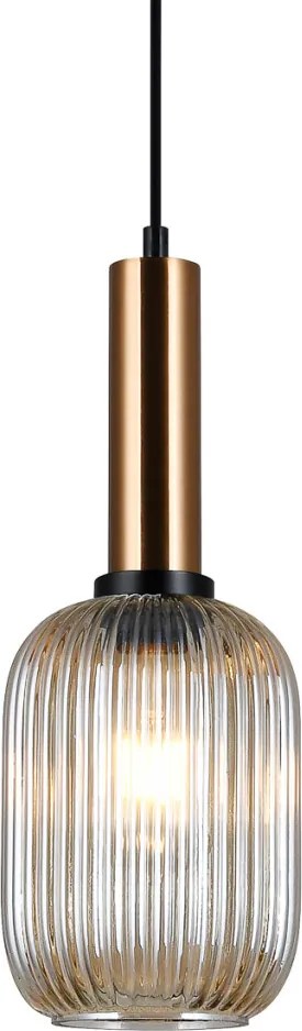 ITALUX PND-5588-1M-BRO-AMB ANTIOLA Egyágú Függesztett Lámpa Fém E27 IP20