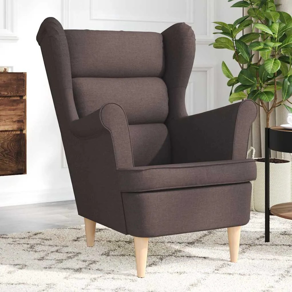 vidaXL sötétbarna szövetfotel 74 x 84 x 100 cm