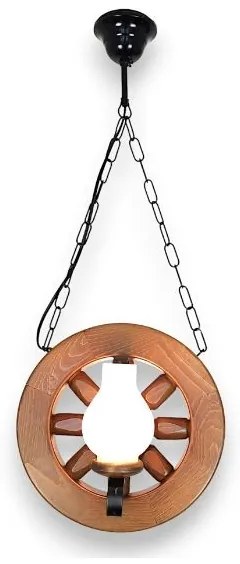 Brilagi - Csillár láncon ROATA 2xE14/40W/230V bükkfa/dió