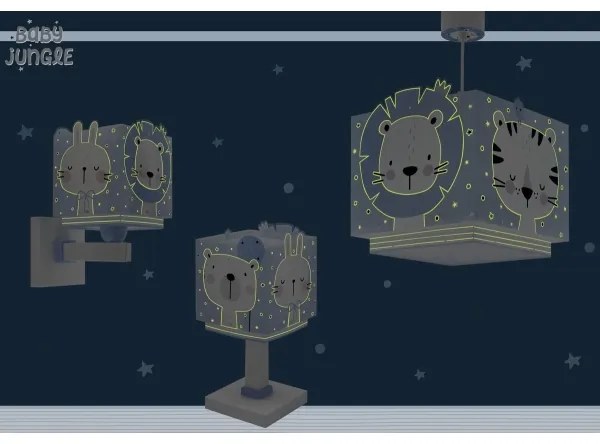 Dalber 63111T - Gyermeklámpa JUNGLE 1xE14/8W/230V kék