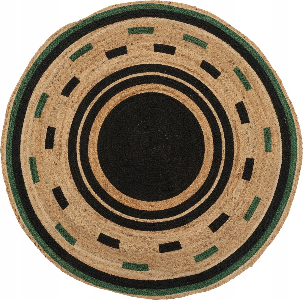 Kerek szőnyeg 120cm juta Malakite divatos dekoratív natúr nappali
