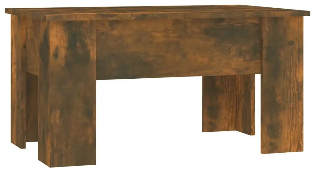 Füstös tölgy színű szerelt fa dohányzóasztal 79 x 49 x 41 cm