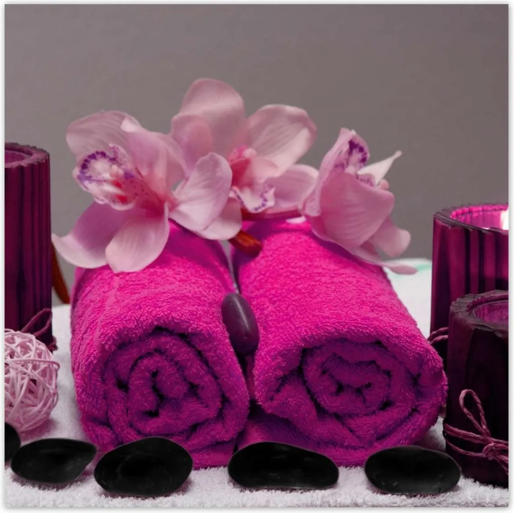 Poszterek 100x100 Őrült törölköző Fukszia