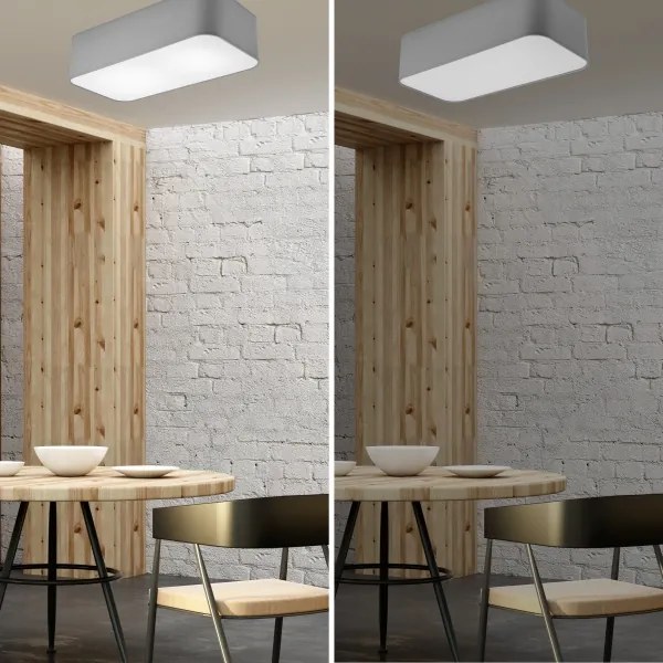 Mennyezeti lámpa SIRJA SQUARE 2xE27/15W/230V szürke