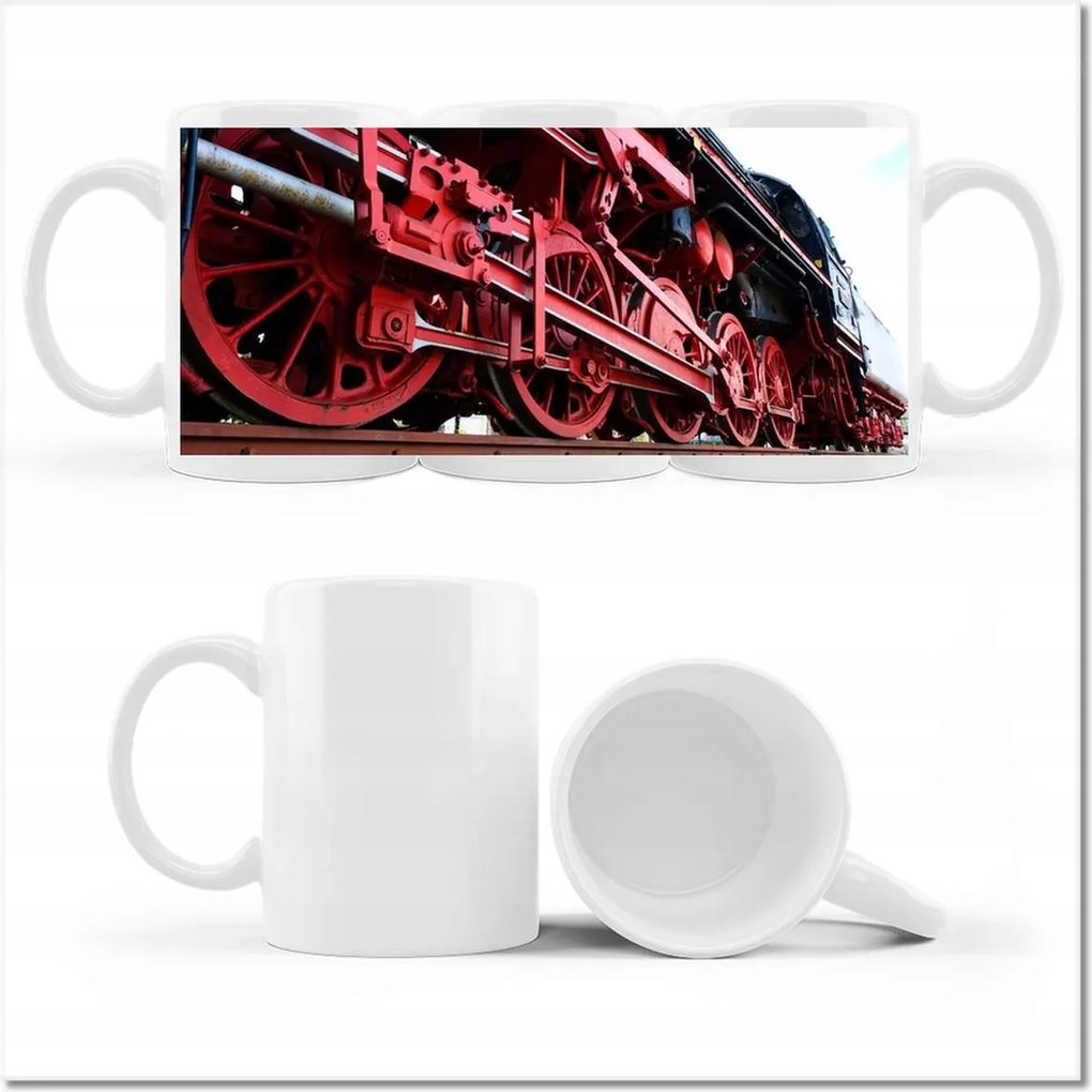 Nyomott mintás bögre Gőzmozdony Vonat