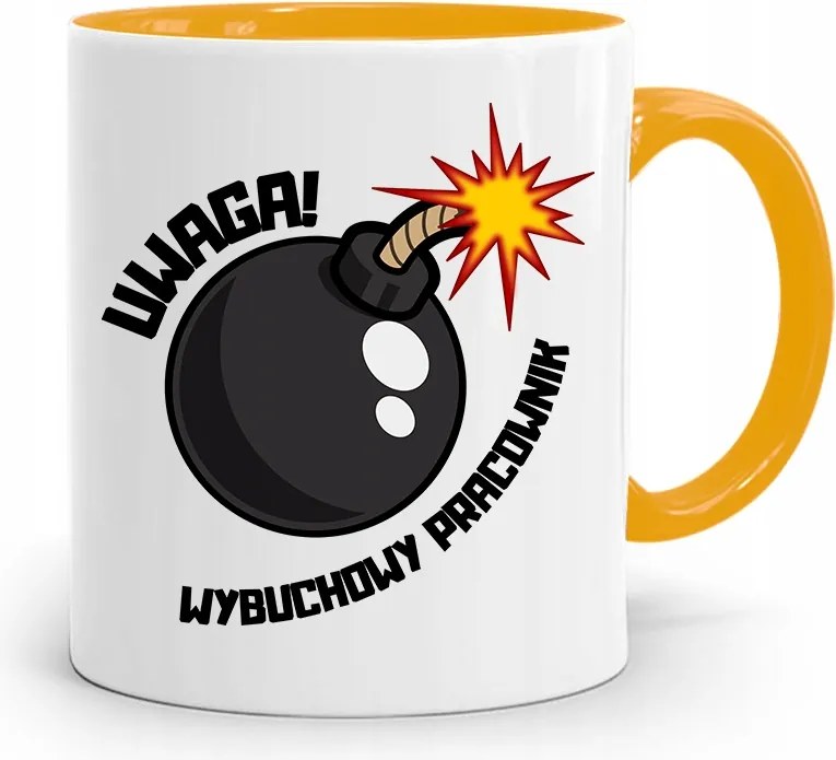 Munkavállalóknak Sárga Robbanó Munkavállaló Bögre fényképes nyomtatással